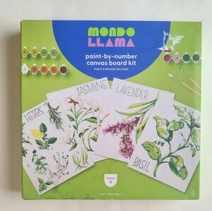 Canvas Board Kit With Paint Brushes New